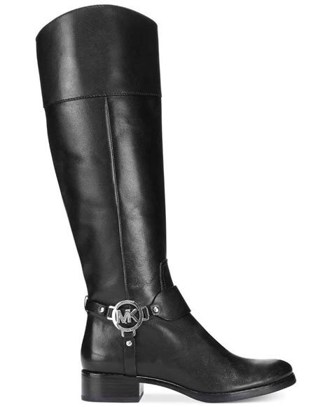 michael kors fulton harness boots black